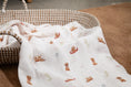 Load image into Gallery viewer, Organic Cotton & Bamboo Muslin Swaddle Blanket in Doodle