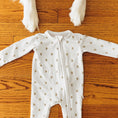 Load image into Gallery viewer, Organic Zippered Footie in Golden Retriever