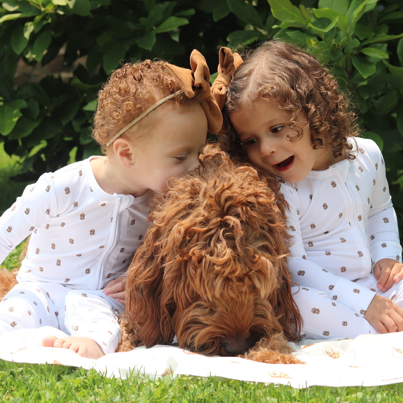 Organic Zippered Romper in Doodle Mix