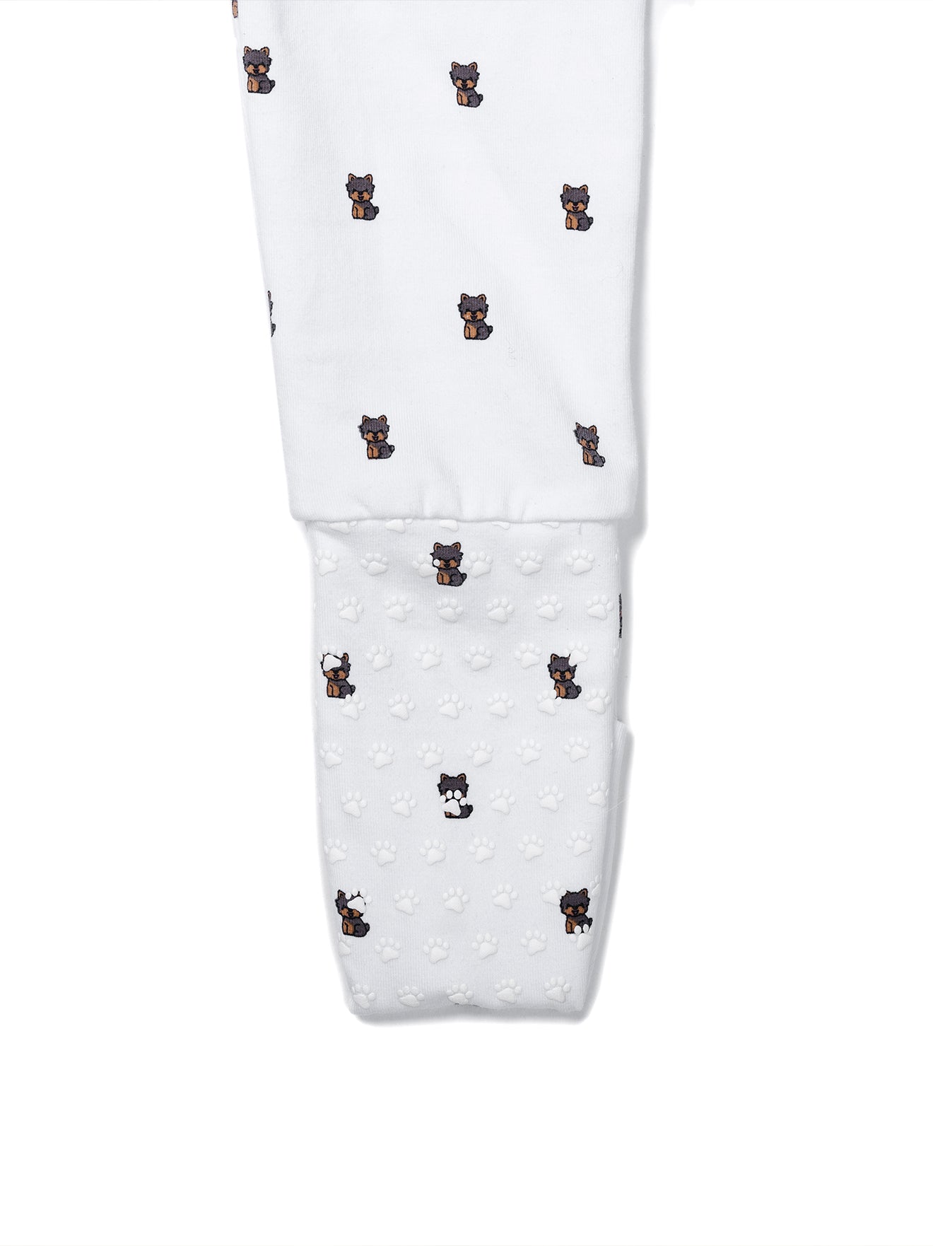 Organic Zippered Romper in Yorkie