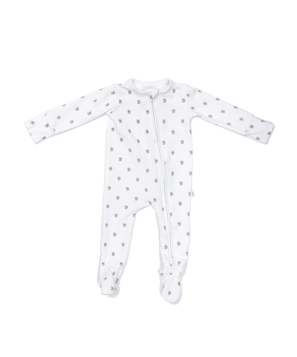 Organic Zippered Footie in Golden Retriever