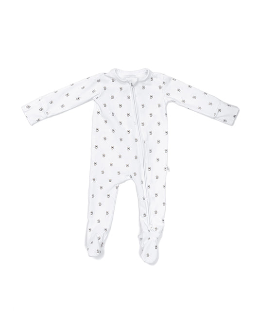 Organic Zippered Footie in Golden Retriever