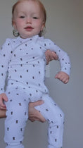 Load and play video in Gallery viewer, Organic Zippered Romper in Yorkie

